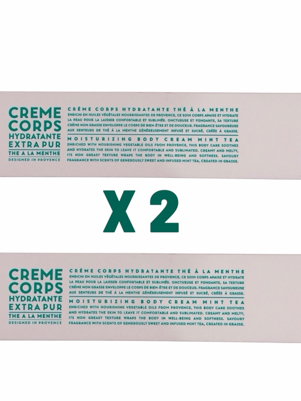 X 2 Compagnie De Provence EP Moisturising Mint Tea Body Hand Cream 3.4oz Sealed